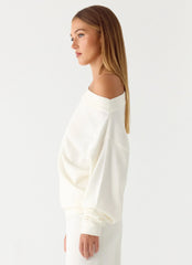 Sherlee Knit Sweater - White