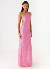 Lorenz Sequin Maxi Dress - Pink