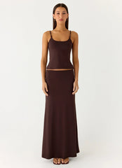Garrix Bead Cami Top - Chocolate