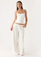 Isobel Linen Pants - White