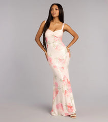 Liliane Floral Sequin Mermaid Formal Dress