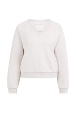 Sweater With V-Neck And Ribbed Trims