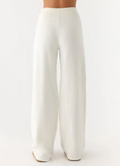 Sherlee Knit Pants - White