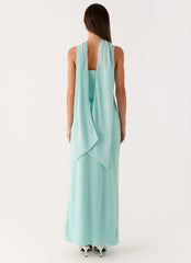 Eternelle Square Neck Maxi Dress - Teal