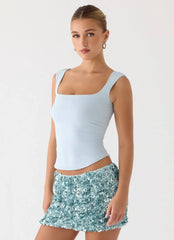 Guessing Games Top - Misty Blue