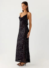 Mayim Sequin Maxi Dress - Black