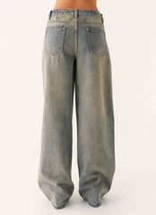 Keanna Low Rise Denim Jeans - Dirty Wash