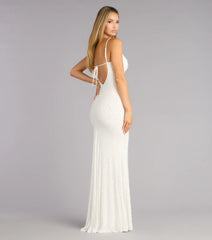 Anisa Pearl Rhinestone Mermaid Formal Dress