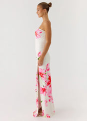 Erivo Strapless Maxi Dress - Ivory Reef