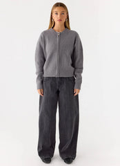Codi Zip Jumper - Charcoal