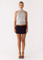 Willow Sequin Top - Silver