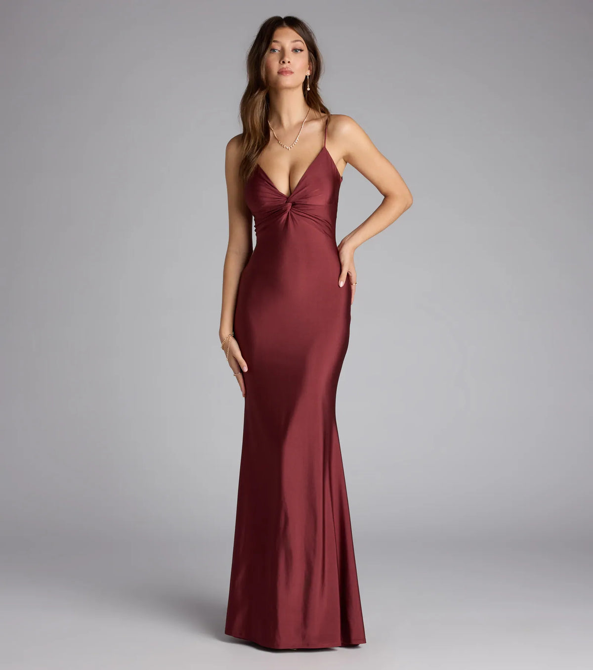 Scarlet Strappy Back Mermaid Formal Dress