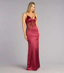 Angelica Lace Satin Mermaid Formal Dress