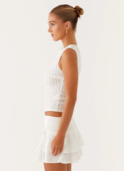 Lisbon Tank Top - White