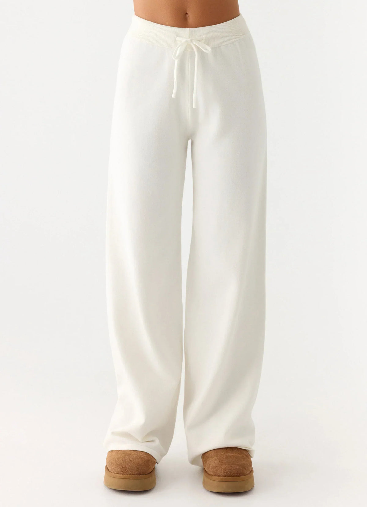 Sherlee Knit Pants - White
