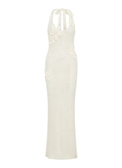 Novalee Flower Crochet Maxi Dress - Ivory