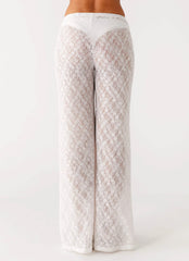 Matcha Lace Pants - White