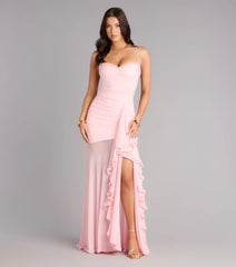Sherrie Mesh Slit Mermaid Formal Dress