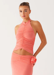 Jayce Halter Top - Salmon