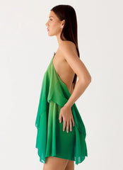 Twin Flame Mini Dress - Green Gradient
