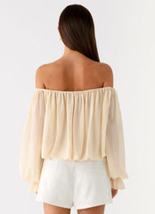 Sandali Off Shoulder Top - Cream