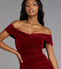 Gemma Velvet Off-The-Shoulder Mermaid Dress