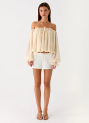 Sandali Off Shoulder Top - Cream