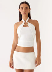 Midnight Sky Top - White
