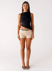 Elevate Tie Back Top - Black