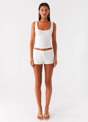 Coastline Mini Shorts - White