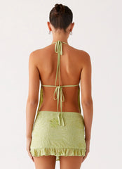 Savoir Beaded Mini Skirt - Mint