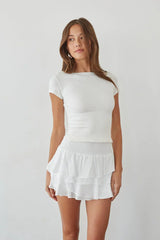 Daytona High-Rise Tiered Ruffle Skort