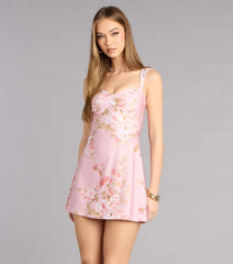 Effortlessly Flirty Floral A-Line Mini Dress