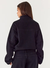 Waylon Denim Bomber Jacket - Black