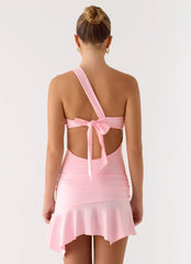 Not Your Fan Cut Out Mini Dress - Pink