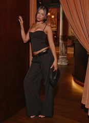 Tayana Corset Top - Black
