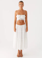 Evi Halterneck Top - Ivory