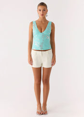 Leone Top - Aqua