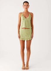 Savoir Beaded Mini Skirt - Mint