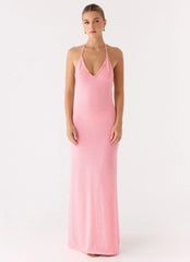 Jianna Knit Maxi Dress - Pink