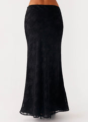 Starlit Maxi Skirt - Black