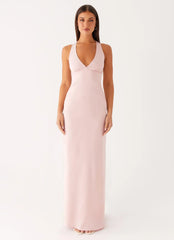 Desi Halterneck Maxi Dress - Pink
