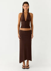 Kerrie Halter Top - Chocolate